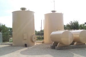 View Caps Water Storage Improvement Tanks in Open Space